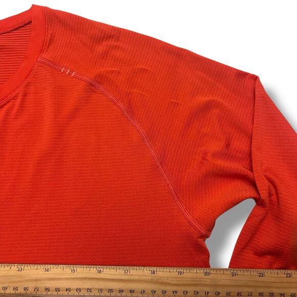 Lululemon Long Sleeve Shirt Mens LG Orange - Picture 7 of 14